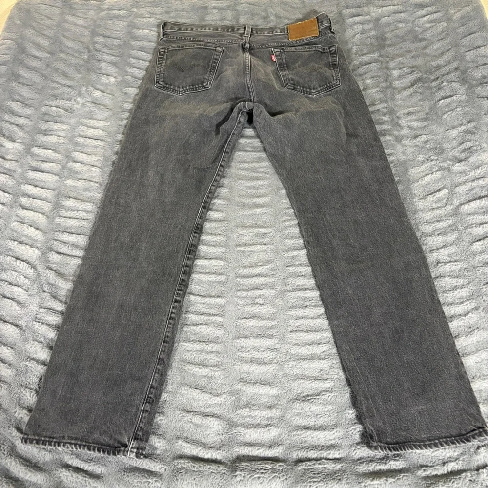 Levis 501 93 Straight Leg Jeans Mens 34x32 Faded Black Denim Button Fly AQ993